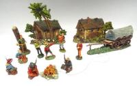 David Hawkins Collection Elastolin 70mm scale 6960 semi-flat Log Cabin