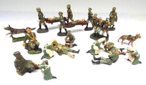 David Hawkins Collection Elastolin 70mm scale WWI German Army Medical Personnel