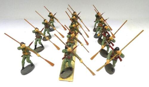 David Hawkins Collection Elastolin 70mm scale Swiss Army Paddlers