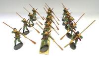 David Hawkins Collection Elastolin 70mm scale Swiss Army Paddlers