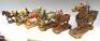 David Hawkins Collection Elastolin Large scale to 100mm toy Cart Horses - 4