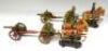 David Hawkins Collection Elastolin, two 70mm scale German Army two-horse Gun Teams - 2