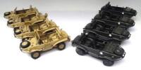 David Hawkins Collection Gonio tinplate 1/24 scale German Army VW166 Schwimmwagens