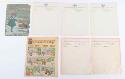 Five original headed letter paper for ‘The London General Omnibus Company, Limited’