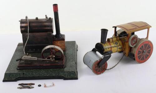 Tinplate clockwork Road Roller, German 1920s