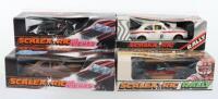 Four Vintage Scalextric Ford Escort Boxed Slot Cars