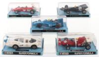 Five Boxed Vintage Scalextric Super Formula Slot Cars