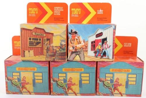 Five Boxed Timpo Wild West City Series Buildings