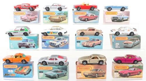 Twelve Boxed Matchbox Lesney Superfast Models