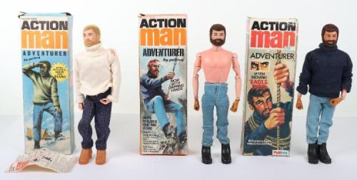 Three Vintage Boxed Palitoy Action Man Adventurers