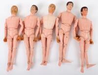 Five Vintage Hasbro Palitoy Action Man Dolls