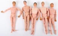 Five Vintage Hasbro Palitoy Action Man Dolls