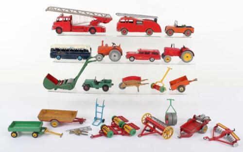 Quantity of Dinky Toys Play-worn Farm & Emergency Vehicles