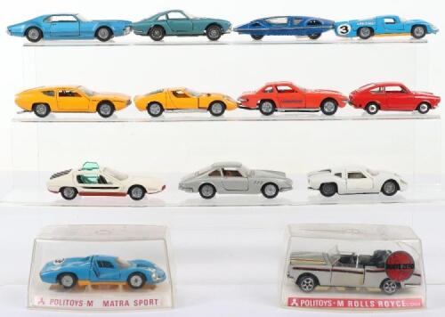 Thirteen Politoy cars