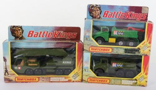 Three Boxed Matchbox Battlekings Cranes