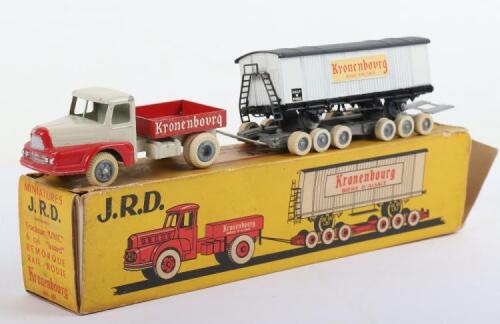 J.R.D (France) 123 Unic Tractor with Trailer & Rail Wagon &ldquo;Kronenbourg&rdquo;