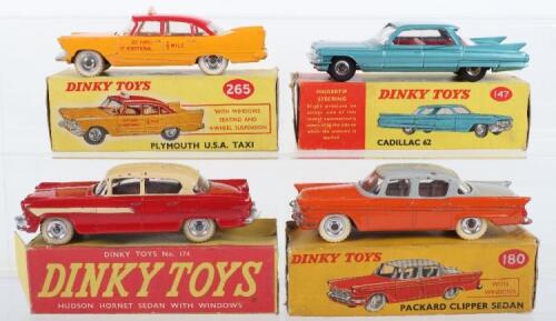 Four Boxed Dinky Toys USA Cars