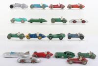 Sixteen Play-worn Dinky Toys Racing Cars