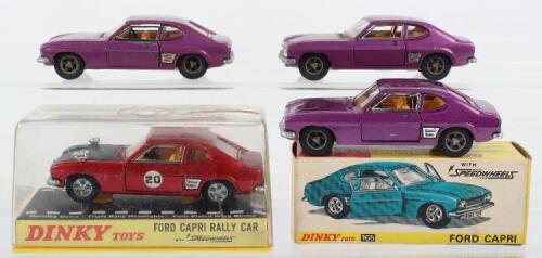 Four Dinky Toys Ford Capri