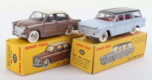 Two Boxed French Dinky Toys Fiat Model Cars