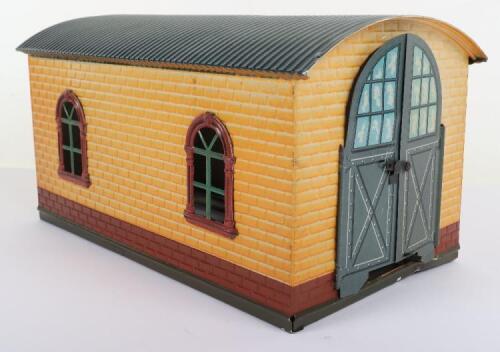 Bing tinplate 0 gauge Engine shed, 1920s