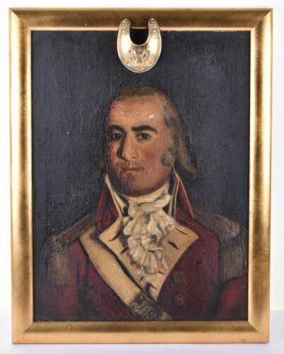 Oil on Canvas Portrait Painting of a Georgian Officer