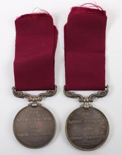An Interesting Pair of Victorian Army Long Service Medals Both Issued to a Sergeant James Pickles in the Royal Engineers