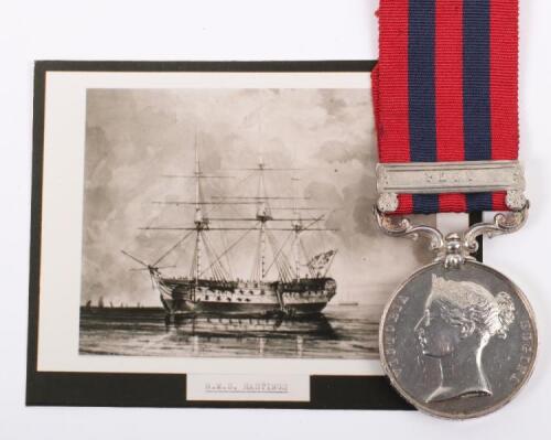 Indian General Service medal 1854-95 HMS Hastings