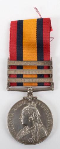 Queens South Africa Medal Awarded to a Trooper in Brabant’s Horse Who Later Served in the Cape Colony Cyclist Corps