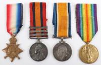 Interesting Medal Group Covering Service in Africa Through Two Major Conflicts, Inniskilling Fusiliers and East Africa Motor Transport Corps