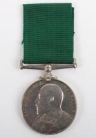 Edward VII Volunteer Force Long Service Medal to the Durham Royal Garrison Artillery