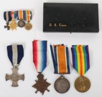 A Great War Distinguished Service Cross Medal Group of Four for Service in the Auxiliary Patrol to an Officer Who Started his Career as a Boy 2nd Class