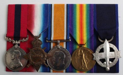 Regimentally Important East Yorkshire Regiment Great War 1915 Bombing Party Distinguished Conduct Medal Group of Five Including a Verified Award of the Greek Military Cross Third Class, One of Only Two Awards to the Regiment