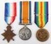 An Interesting First World War Trio of Medals to the 7th Battalion Durham Light Infantry For a Private Who was Wounded and Taken Prisoner of War in May 1915, Returned to the UK in September 1917, Was Discharged and Died at Home 5 days Before the End of th - 2