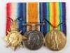 Great War Medal Trio to a Private in the Essex Regiment Who Was Accidently Wounded and Subsequently Died of Wounds Later the Same Day in April 1916,