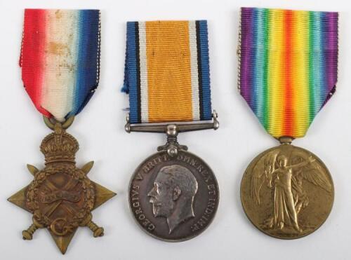 Great War Medal Trio 25th Battalion Royal Fusiliers (Frontiersmen) Who Was Discharged Due to Illness in 1917