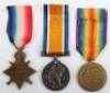 Great War Trio of Medals to the 14th Battalion Durham Light Infantry, Recipient Killed in Action in December 1915 - 2