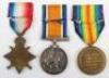 Great War Medal Trio Awarded to a Private in the Northamptonshire Regiment, Killed in Action October 1915 During the Final Days of the Battle of Loos - 2