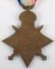 Great War 1914-15 Star Medal Trio to a Private in the 14th Battalion Durham Light Infantry Who Died of Wounds Received in the Attack on Dynamite Magazine in April 1917 - 3