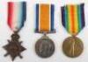 Great War Medal Trio 1st Football Battalion Middlesex Regiment, Who Was Killed in Action on the Attack on Guillemont During the Battle of the Somme in August 1916