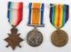 Great War Medal Trio 1st Football Battalion Middlesex Regiment, Who Was Killed in Action on the Attack on Guillemont During the Battle of the Somme in August 1916 - 2