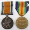 Great War Medal Pair to a Private in the Durham Light Infantry Killed in the Attack on the Sambre Oise Canal in September 1918 - 2