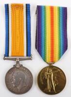 Great War Medal Pair 8th Battalion East Surrey Regiment, Killed in Action During the Attack on Albert in August 1918