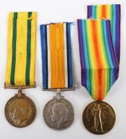 Great War Territorial Force War Medal Group of Three Awarded to a Private in the Northumberland Fusiliers who was Killed in the German Spring Offensive in March 1918