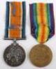 Great War Medal Pair 7th Battalion Northumberland Fusiliers - 2
