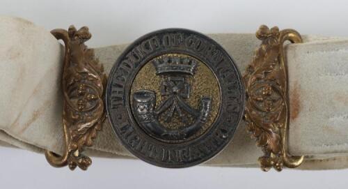 Victorian Duke of Cornwall&rsquo;s Light Infantry Officers Waist Belt Clasp