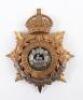 Post 1902 Bedfordshire Regiment Officers Home Service Pattern Helmet Plate