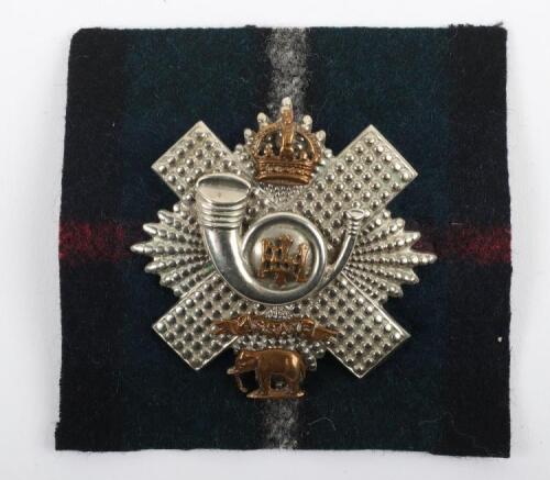 Highland Light Infantry Senior NCO&rsquo;s Glengarry Badge