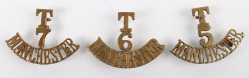 WW1 Manchester Regiment Territorial Shoulder Titles