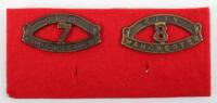 WW1 7th & 8th City (Pals) Battalions Manchester Regiment Shoulder Titles